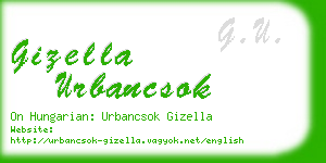 gizella urbancsok business card